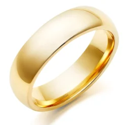 Beaverbrooks 9ct Yellow Gold 6mm Men's Wedding Ring