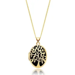 Beaverbrooks 9ct Yellow Gold Tree Locket