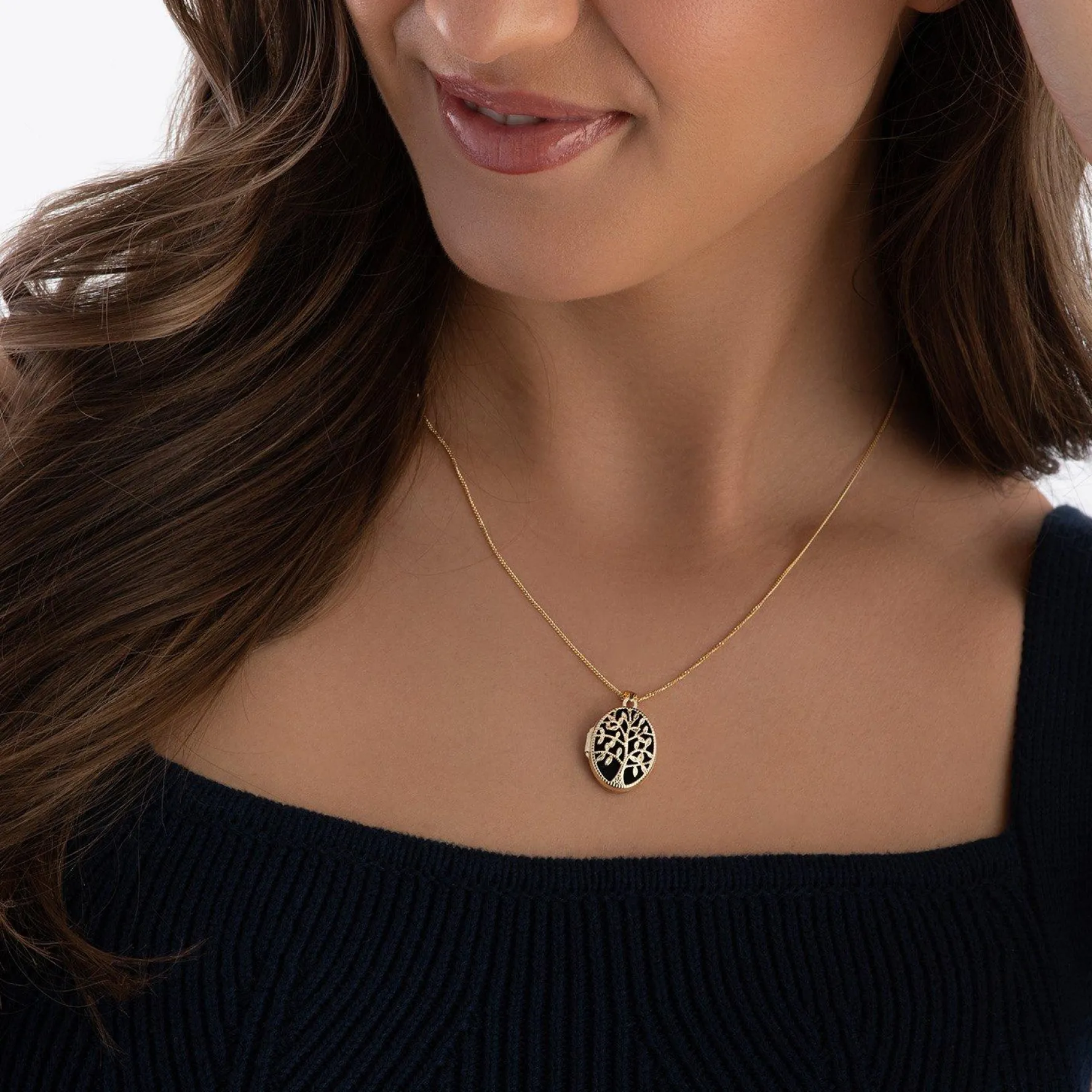 Beaverbrooks 9ct Yellow Gold Tree Locket