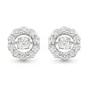 Beaverbrooks Dance 9ct White Gold Diamond Halo Earrings