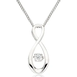 Beaverbrooks Dance 9ct White Gold Diamond Pendant