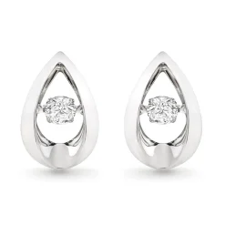 Beaverbrooks Dance 9ct White Gold Diamond Stud Earrings