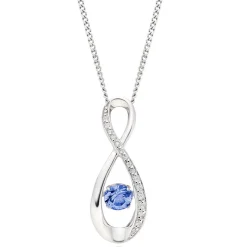 Beaverbrooks Dance 9ct White Gold Diamond Tanzanite Pendant