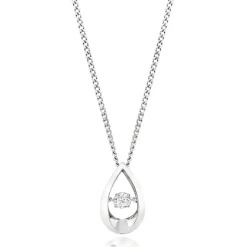 Beaverbrooks Dance 9ct White Gold Diamond Pendant