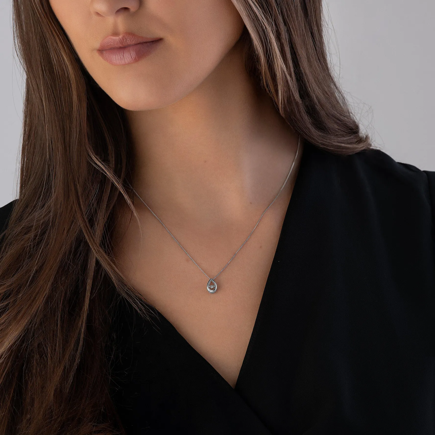 Beaverbrooks Dance 9ct White Gold Diamond Pendant