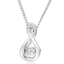 Beaverbrooks Dance 9ct White Gold Diamond Birthstone Pendant