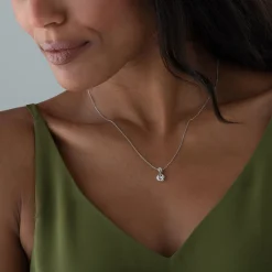 Beaverbrooks Dance 9ct White Gold Diamond Birthstone Pendant