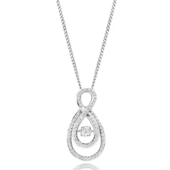 Beaverbrooks Dance 9ct White Gold Diamond Pendant