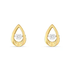 Beaverbrooks Dance 9ct Yellow Gold Diamond Earrings