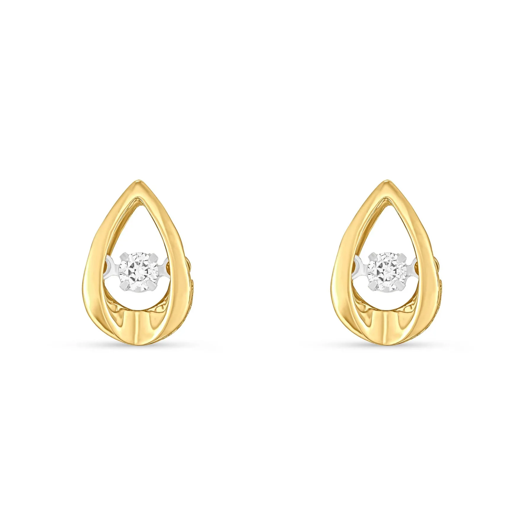 Beaverbrooks Dance 9ct Yellow Gold Diamond Earrings