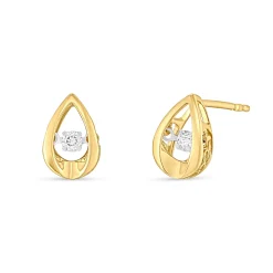 Beaverbrooks Dance 9ct Yellow Gold Diamond Earrings