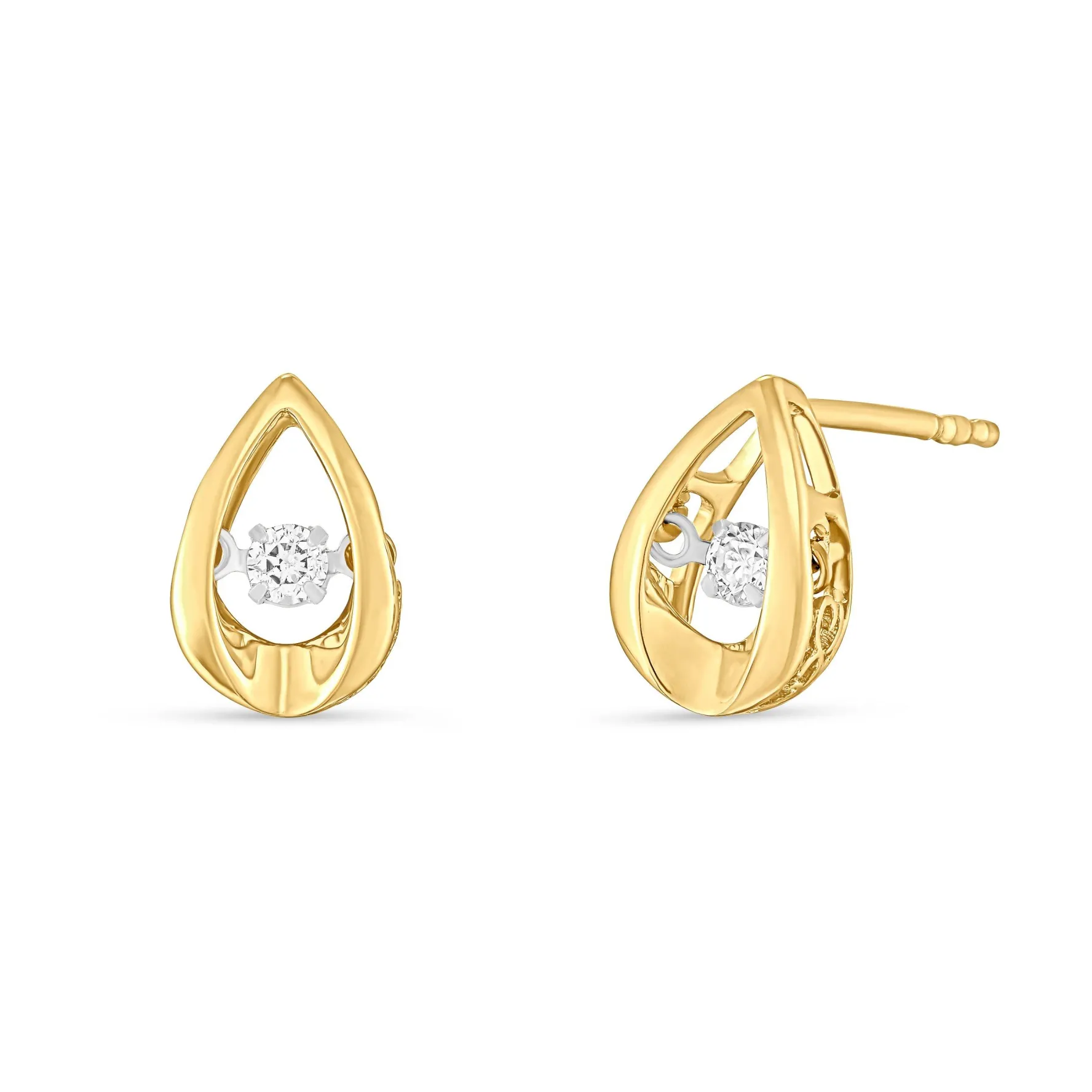 Beaverbrooks Dance 9ct Yellow Gold Diamond Earrings