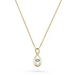 Beaverbrooks Dance 9ct Yellow Gold Diamond Pendant