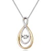 Beaverbrooks Dance 9ct Yellow Gold and White Gold Diamond Pendant