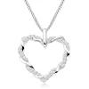 Beaverbrooks Entwine 9ct White Gold Diamond Heart Pendant