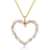Beaverbrooks Entwine 9ct Yellow Gold Diamond Heart Pendant