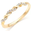 Beaverbrooks Entwine 18ct Yellow Gold Diamond 2mm Wedding Ring