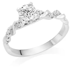 Beaverbrooks Entwine Platinum Diamond Ring
