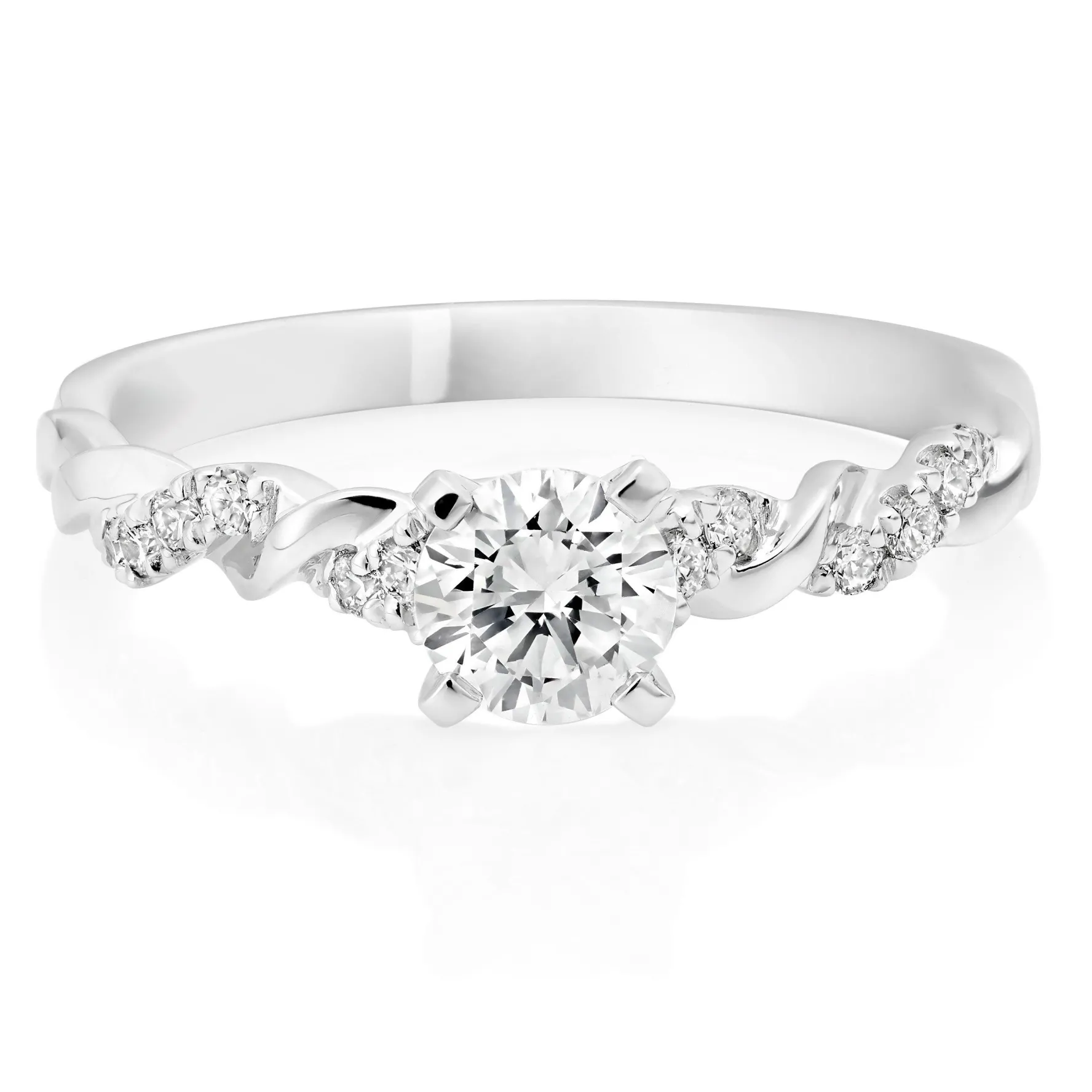 Beaverbrooks Entwine Platinum Diamond Ring