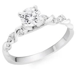 Beaverbrooks Entwine Platinum Diamond Solitaire Ring
