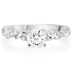 Beaverbrooks Entwine Platinum Diamond Solitaire Ring