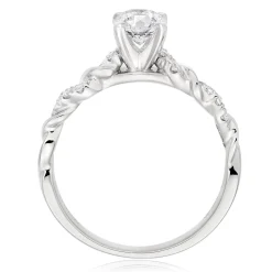 Beaverbrooks Entwine Platinum Diamond Solitaire Ring