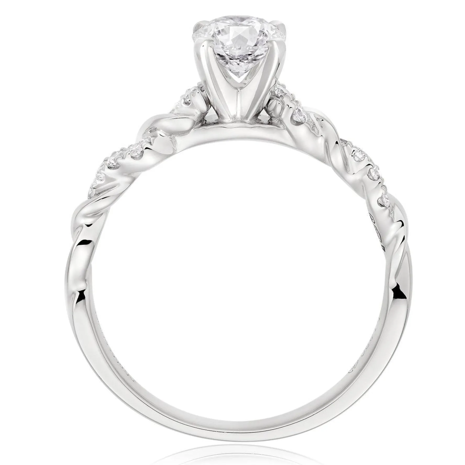 Beaverbrooks Entwine Platinum Diamond Solitaire Ring