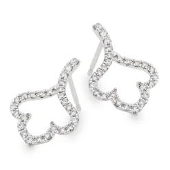 Beaverbrooks Essence 9ct White Gold Diamond Drop Earrings