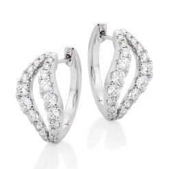 Beaverbrooks Essence 9ct White Gold Diamond Drop Earrings