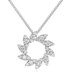 Beaverbrooks Essence 9ct White Gold Diamond Pendant