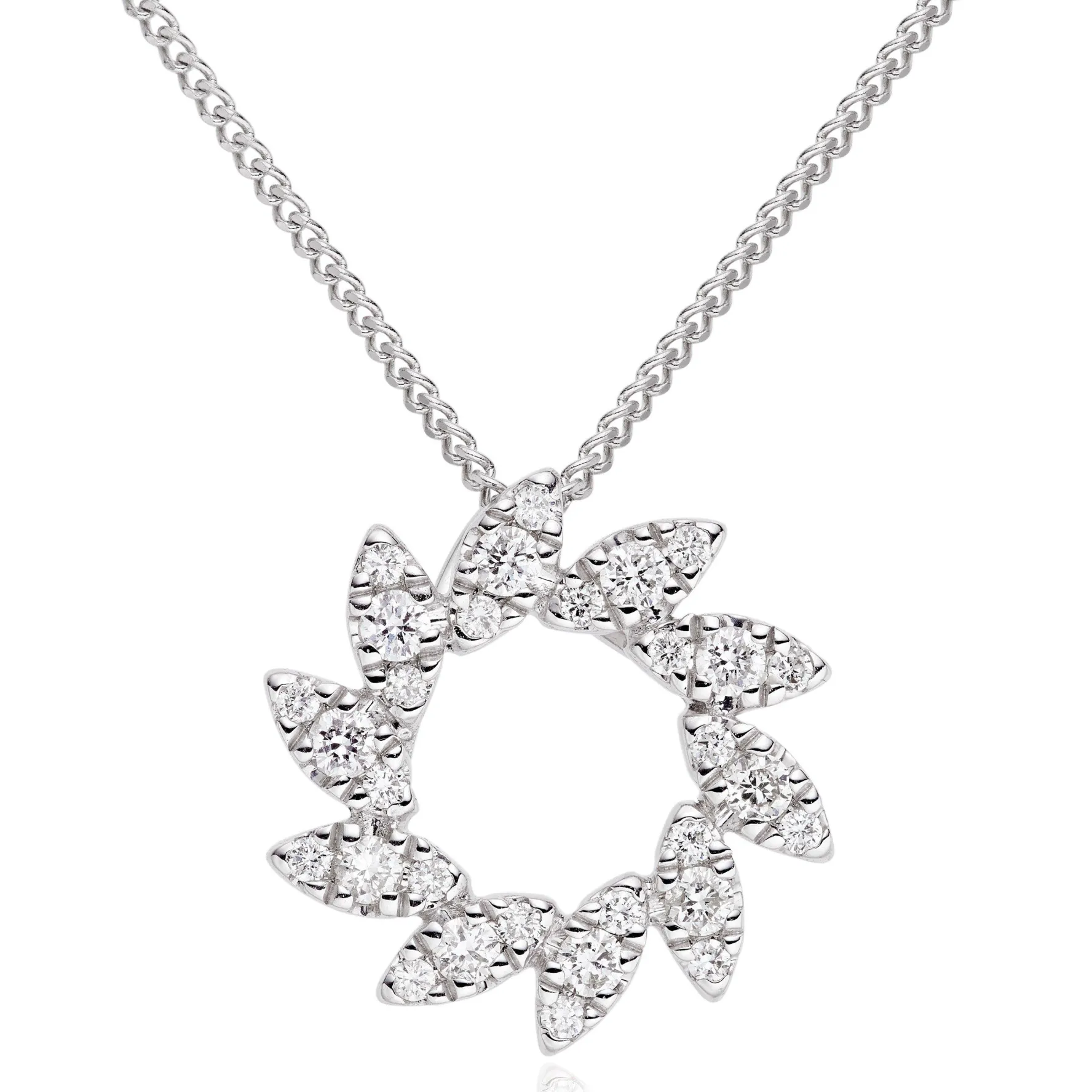 Beaverbrooks Essence 9ct White Gold Diamond Pendant