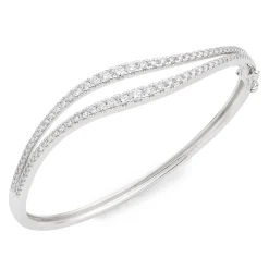 Beaverbrooks Essence 9ct White Gold Diamond Bangle