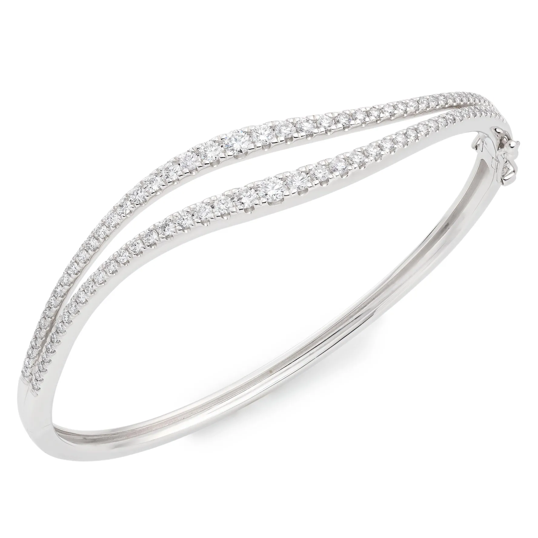 Beaverbrooks Essence 9ct White Gold Diamond Bangle