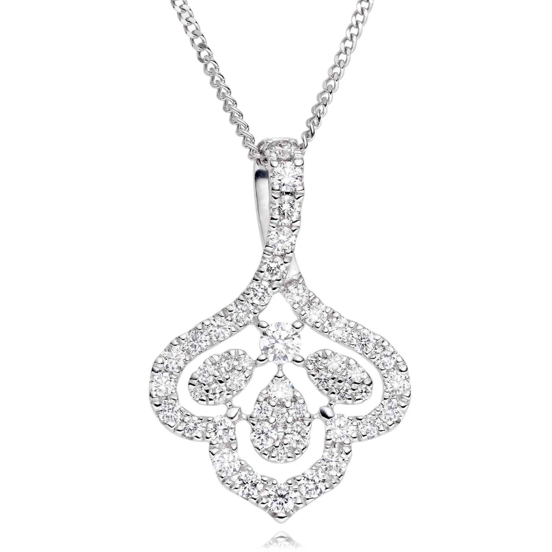 Beaverbrooks Essence 9ct White Gold Diamond Pendant