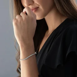 Beaverbrooks Essence 9ct White Gold Diamond Bangle