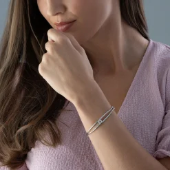 Beaverbrooks Essence 9ct White Gold Diamond Bangle