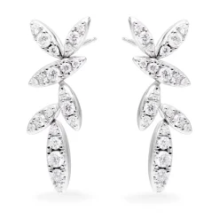 Beaverbrooks Essence 9ct White Gold Diamond Drop Earrings
