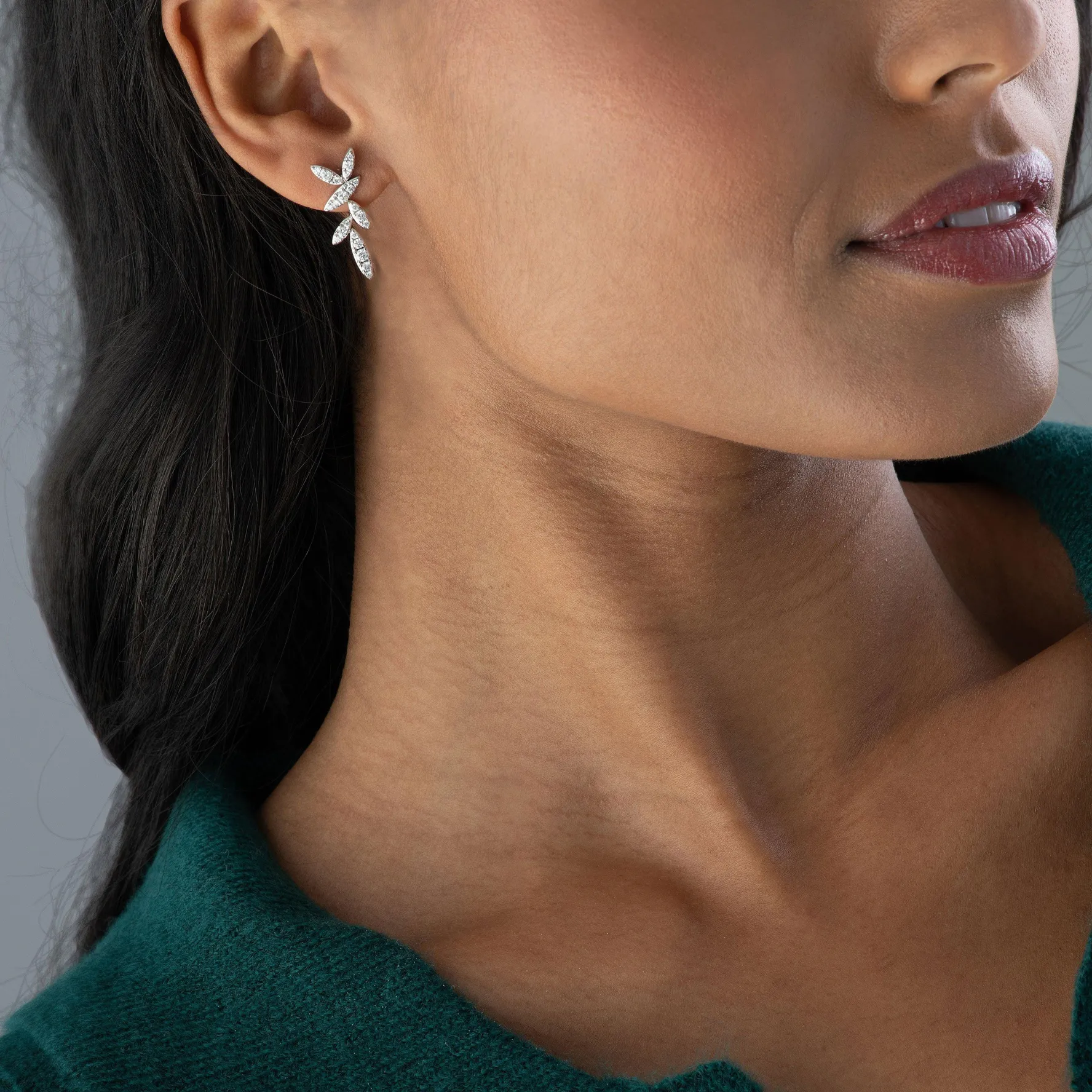 Beaverbrooks Essence 9ct White Gold Diamond Drop Earrings