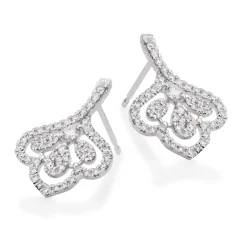 Beaverbrooks Essence 9ct White Gold Diamond Drop Earrings