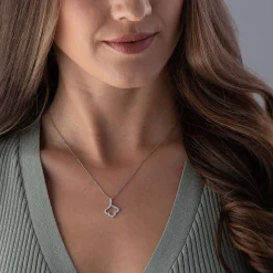 Beaverbrooks Essence 9ct White Gold Diamond Pendant