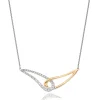 Beaverbrooks Essence 9ct Yellow Gold and White Gold Diamond Necklace