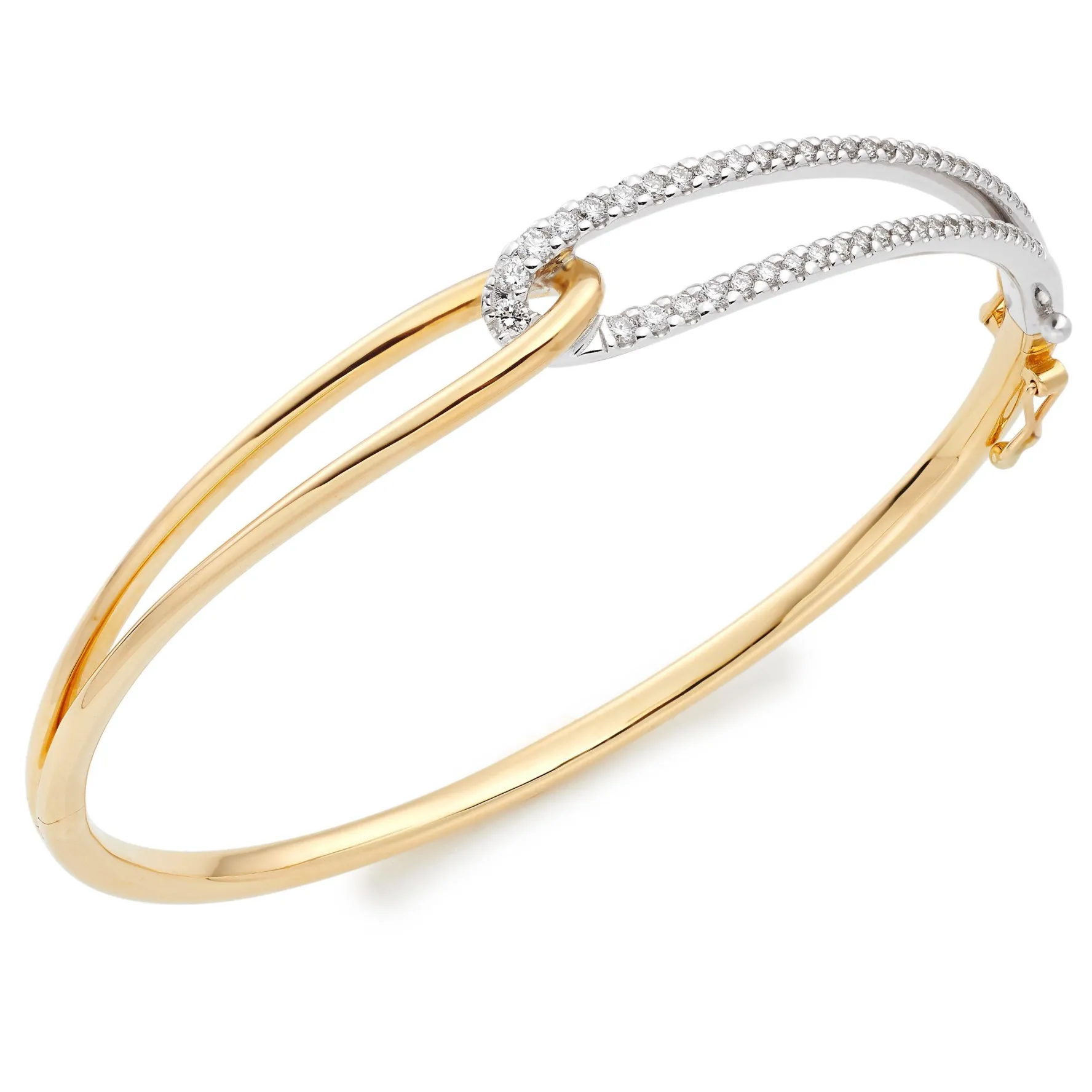 Beaverbrooks Essence 9ct Yellow Gold Diamond Bangle