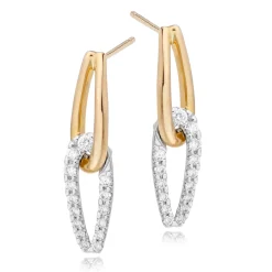 Beaverbrooks Essence 9ct Yellow Gold Diamond Drop Earrings