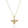 Beaverbrooks Gold Plated Silver Cubic Zirconia Bee Pendant