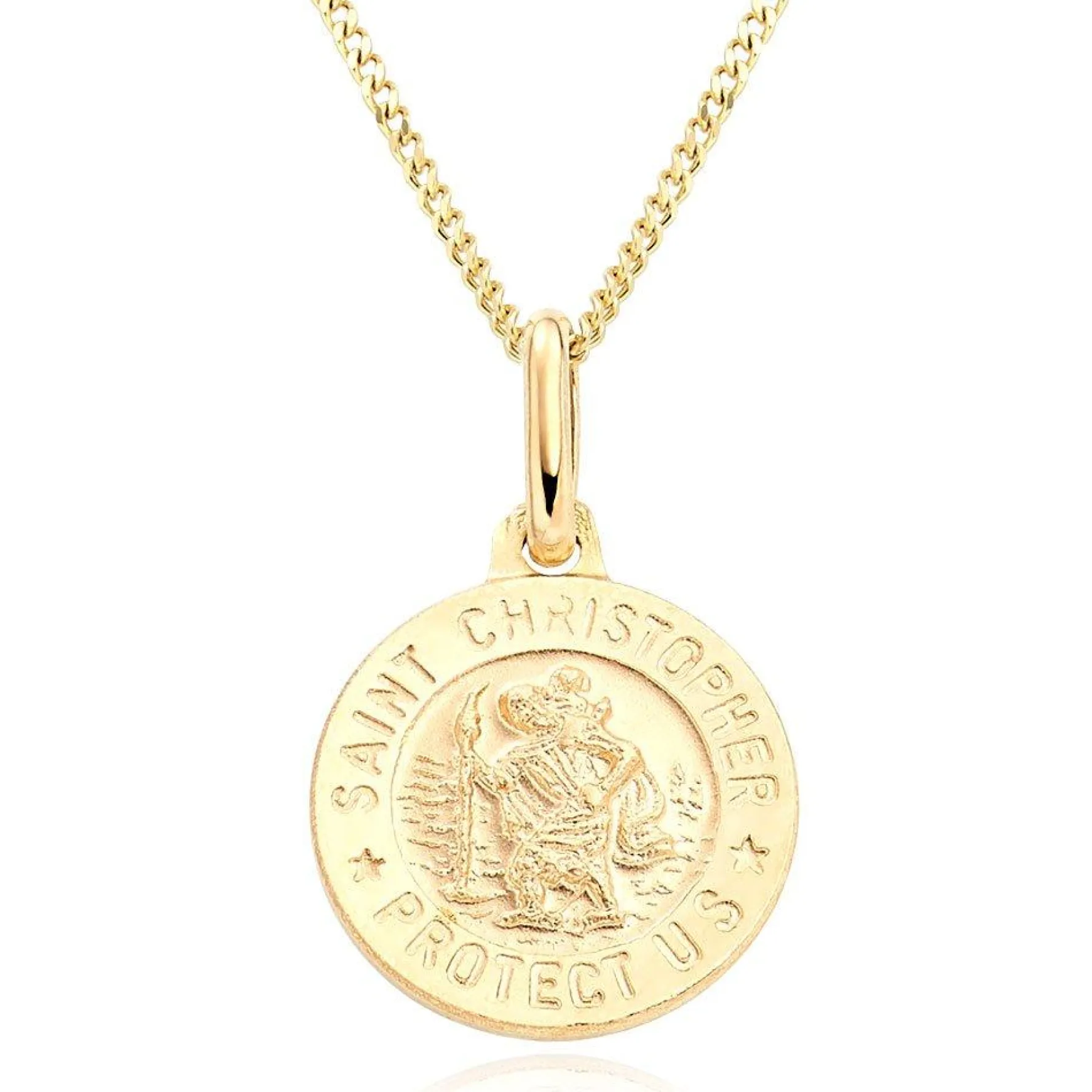 Beaverbrooks Mini B 9ct Gold St Christopher Pendant