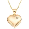 Beaverbrooks Mini B 9ct Gold Diamond Heart Locket