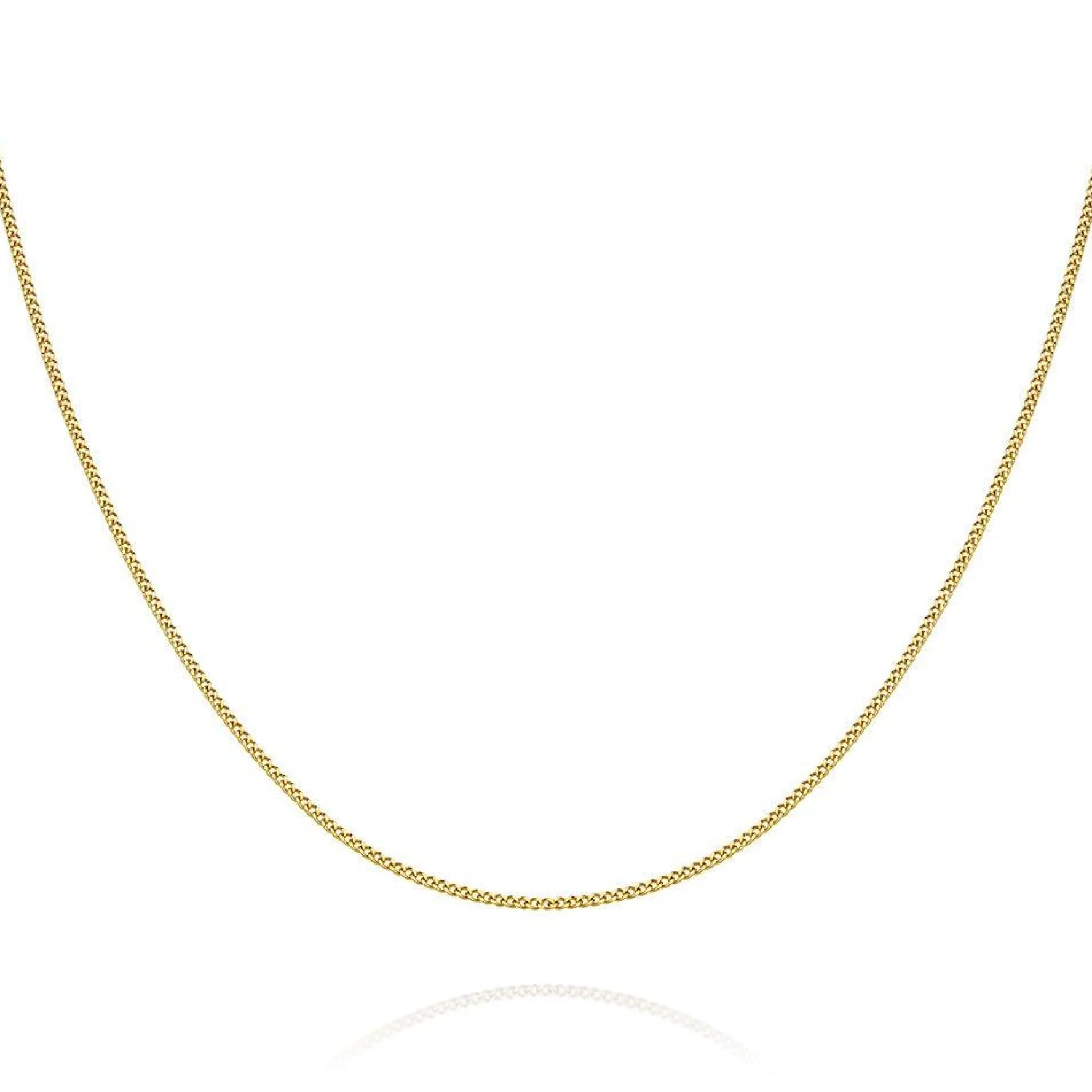 Beaverbrooks Mini B 9ct Gold Curb Chain 35cm