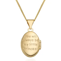 Beaverbrooks Mini B 9ct Yellow Gold Princess Locket