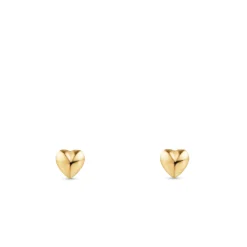Beaverbrooks Mini B 9ct Yellow Gold Heart Earrings