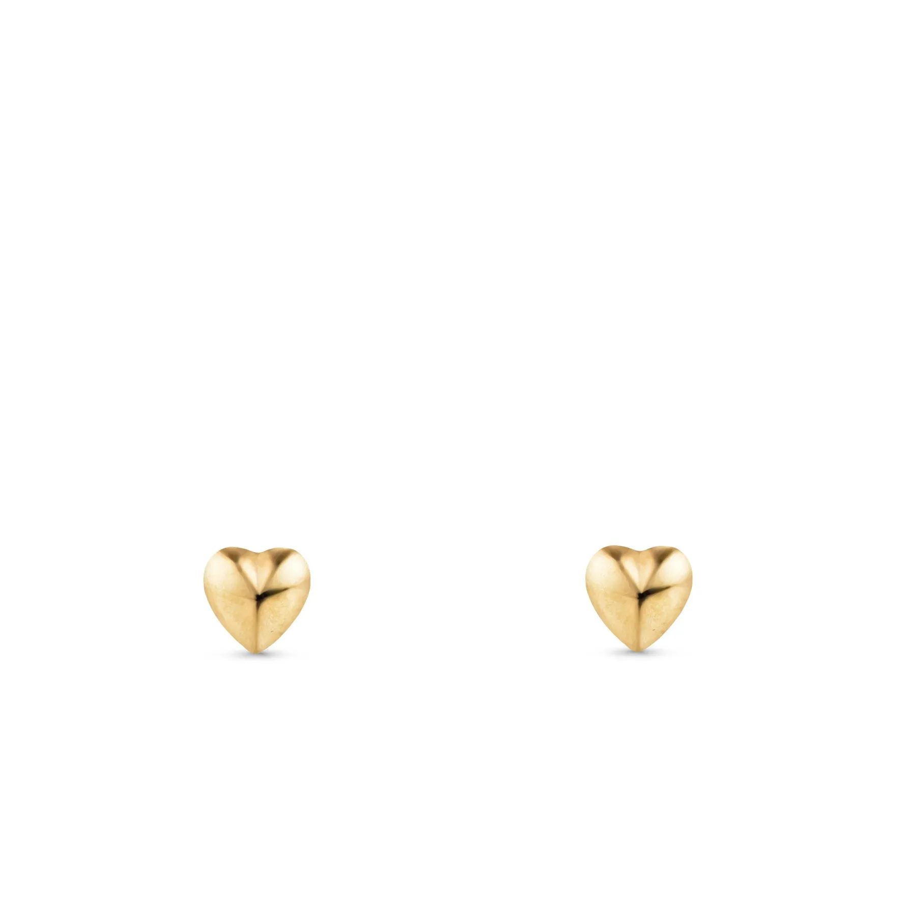 Beaverbrooks Mini B 9ct Yellow Gold Heart Earrings
